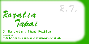 rozalia tapai business card